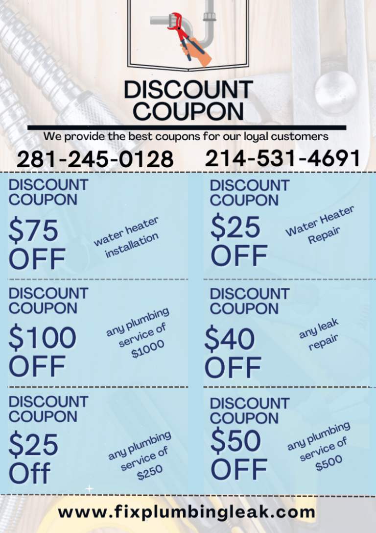 Fix Plumbing Leak Dallas TX coupon 768x1087