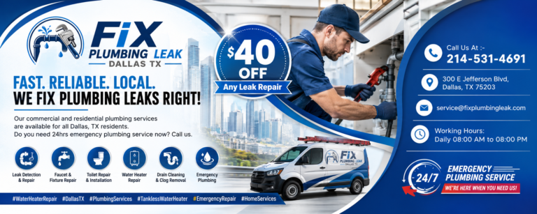 Fix Plumbing Leak Dallas TX cover 768x307