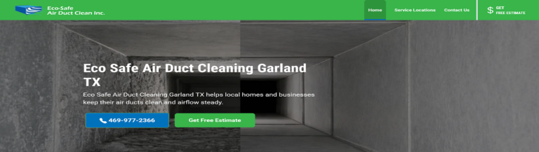 Screenshot 2026 08 02 at 02 55 28 Eco Safe Air Duct Cleaning Garland TX Ongoing Support 768x217