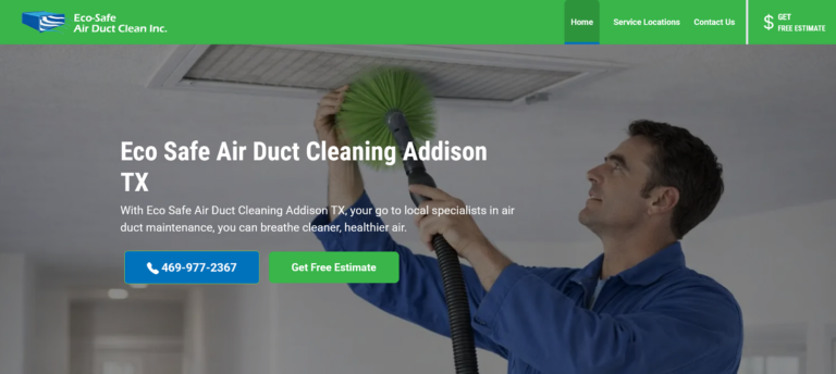 Screenshot 2026 08 09 at 03 47 45 Eco Safe Air Duct Cleaning Addison TX Flexible Scheduling 768x344