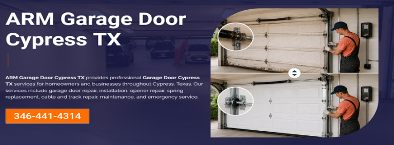 Screenshot 2026 08 13 at 03 44 32 ARM Garage Door Cypress TX 24 7 Best Repair Installation 768x284