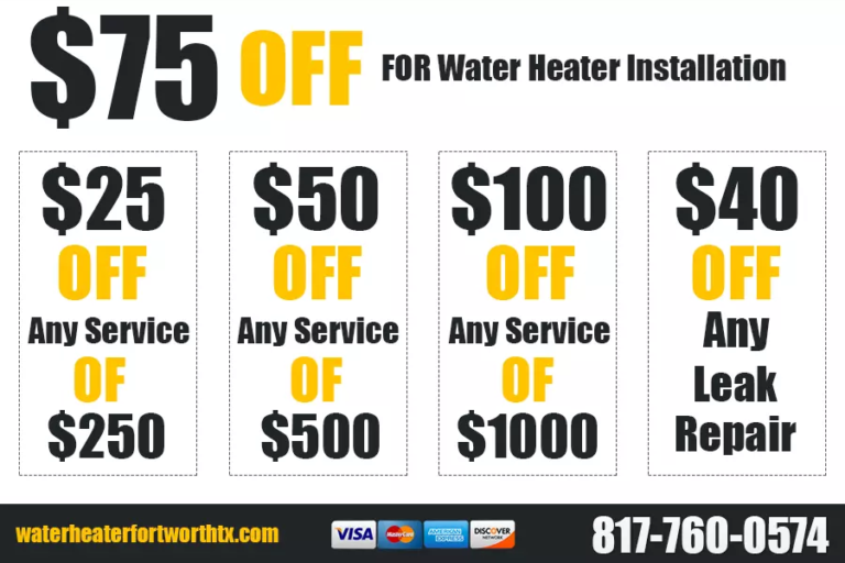 coupon Water Heater Fort Worth TX copun 768x512