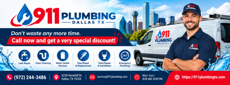 911 Plumbing Dallas TX cover 768x286