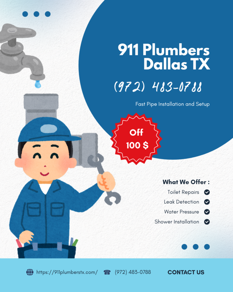 Blue and White Illustrative Plumbing Company Services Instagram Post 768x960