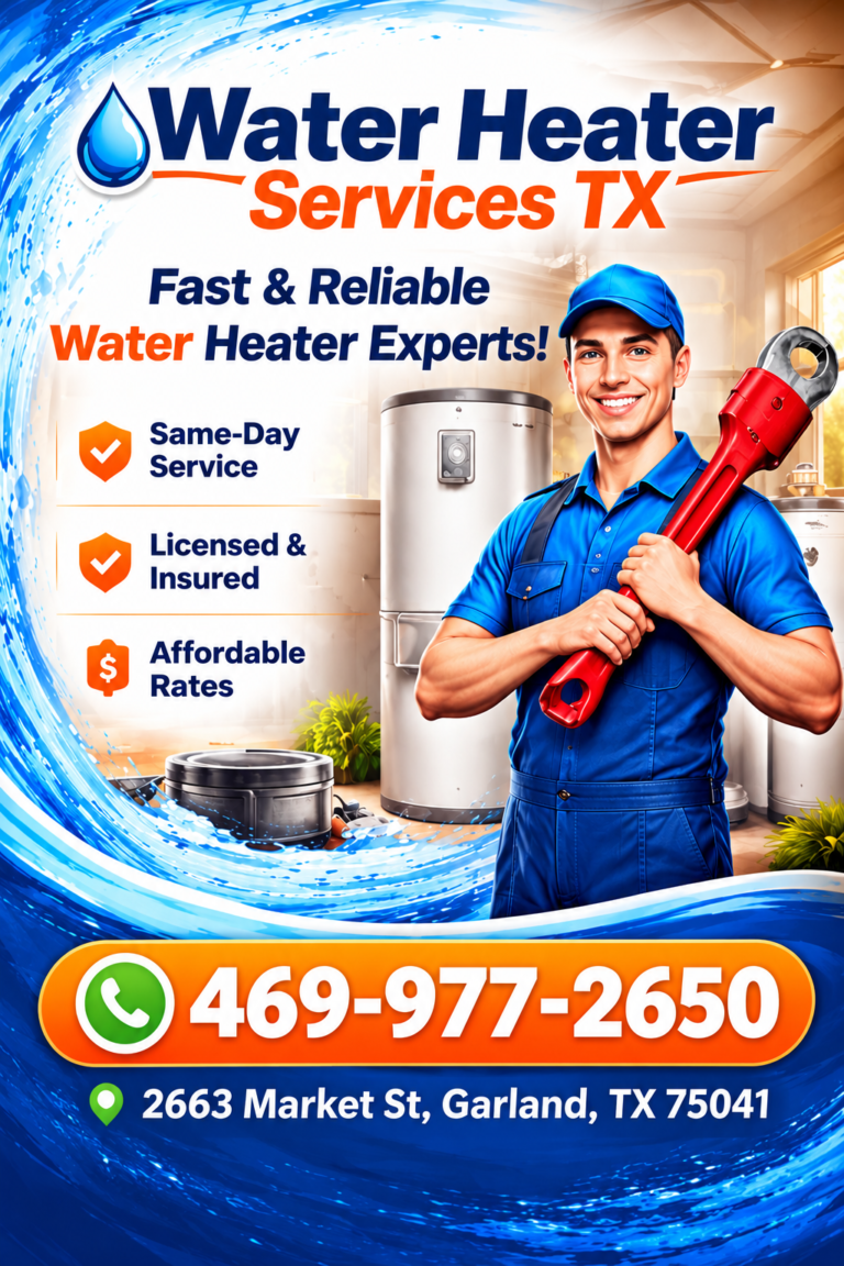 Water Heater Services TX poster 3 768x1152